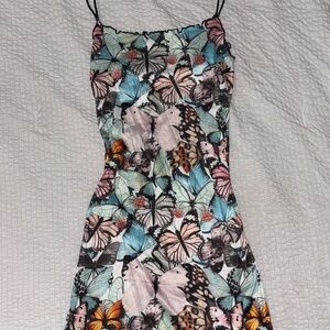 SHEIN | Butterfly Print Spaghetti Strap Dress | Brand New, Never Worn
